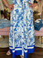 Jade Tiered Midi Shirt Dress Oriental Bloom