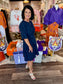 Joy Joy Ric Rac Trim Dress Navy