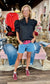 Puff Shoulder Button Up Blouse Black