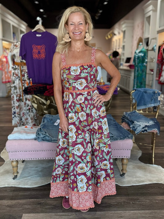 Thin Strapped Floral Maxi