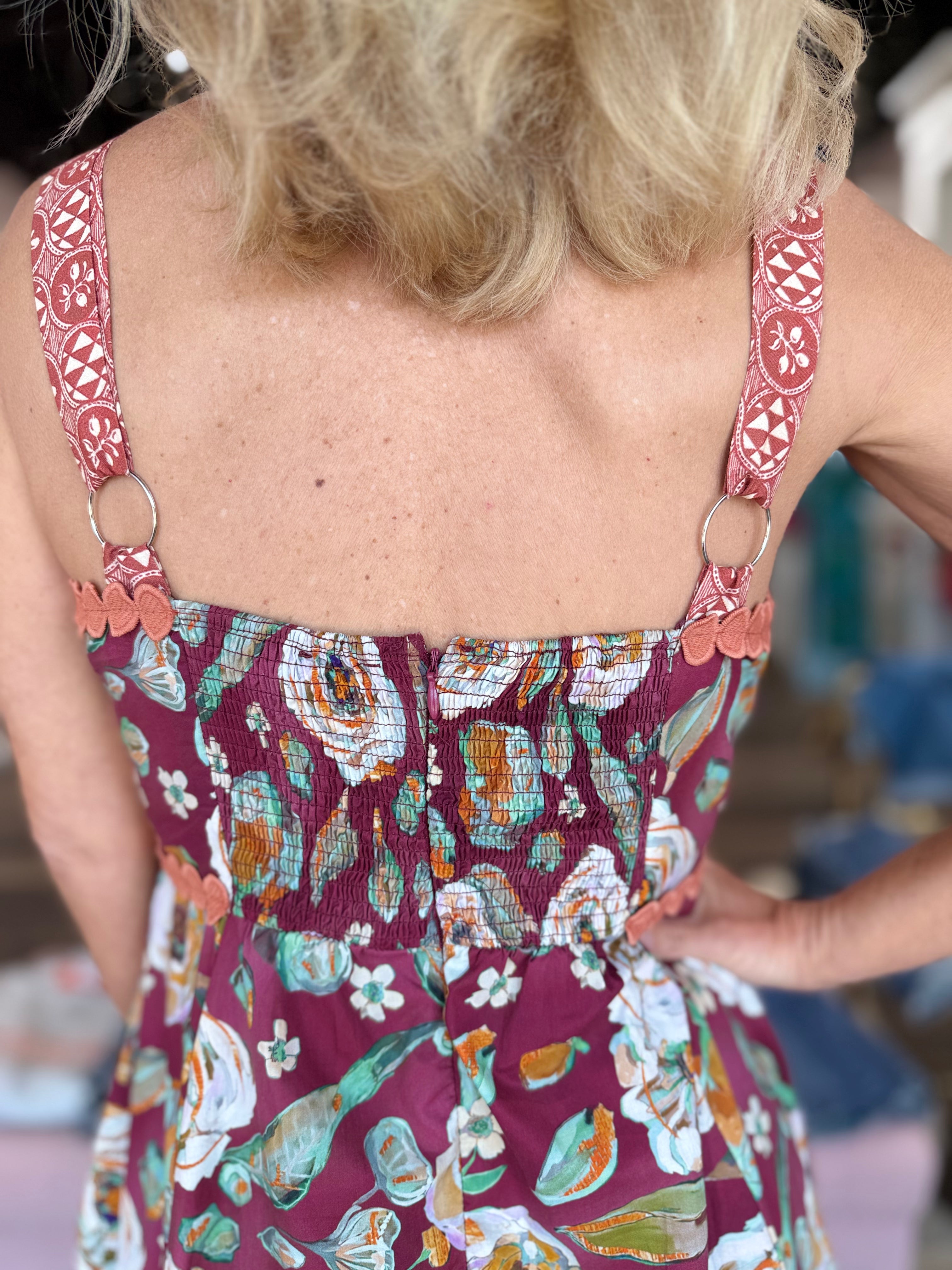 Thin Strapped Floral Maxi