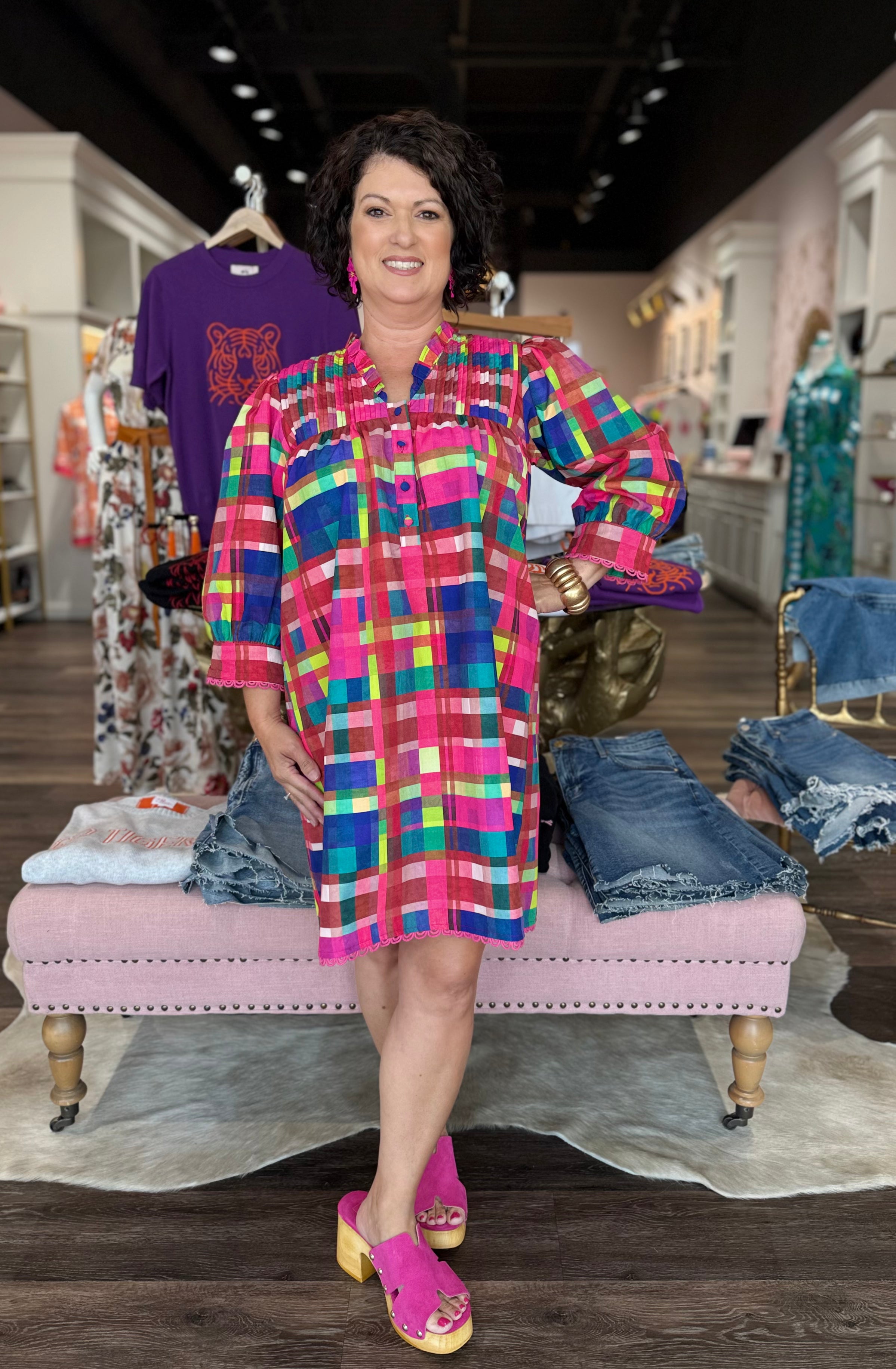 Alden Adair Lori Dress Circus Plaid