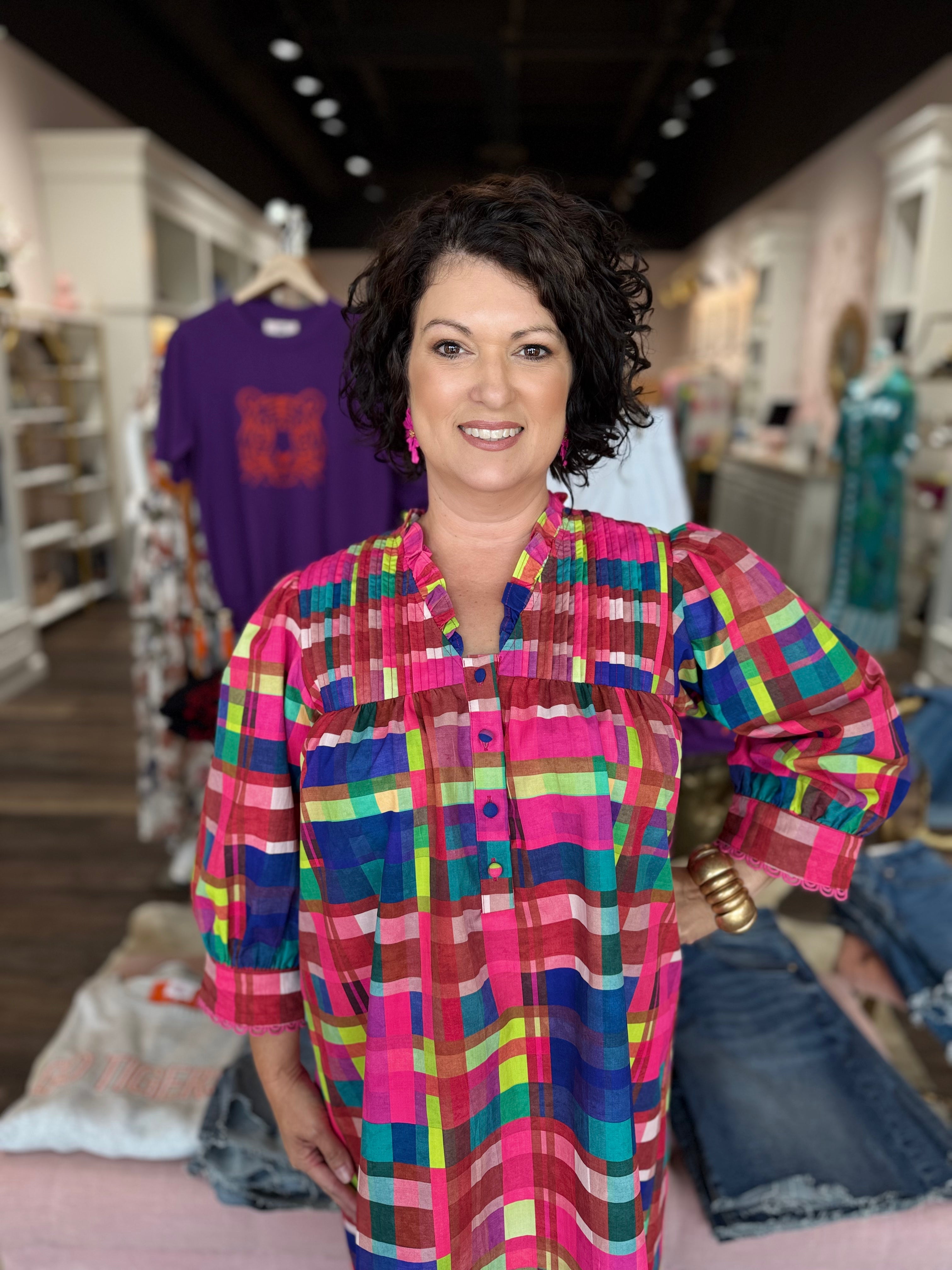 Alden Adair Lori Dress Circus Plaid
