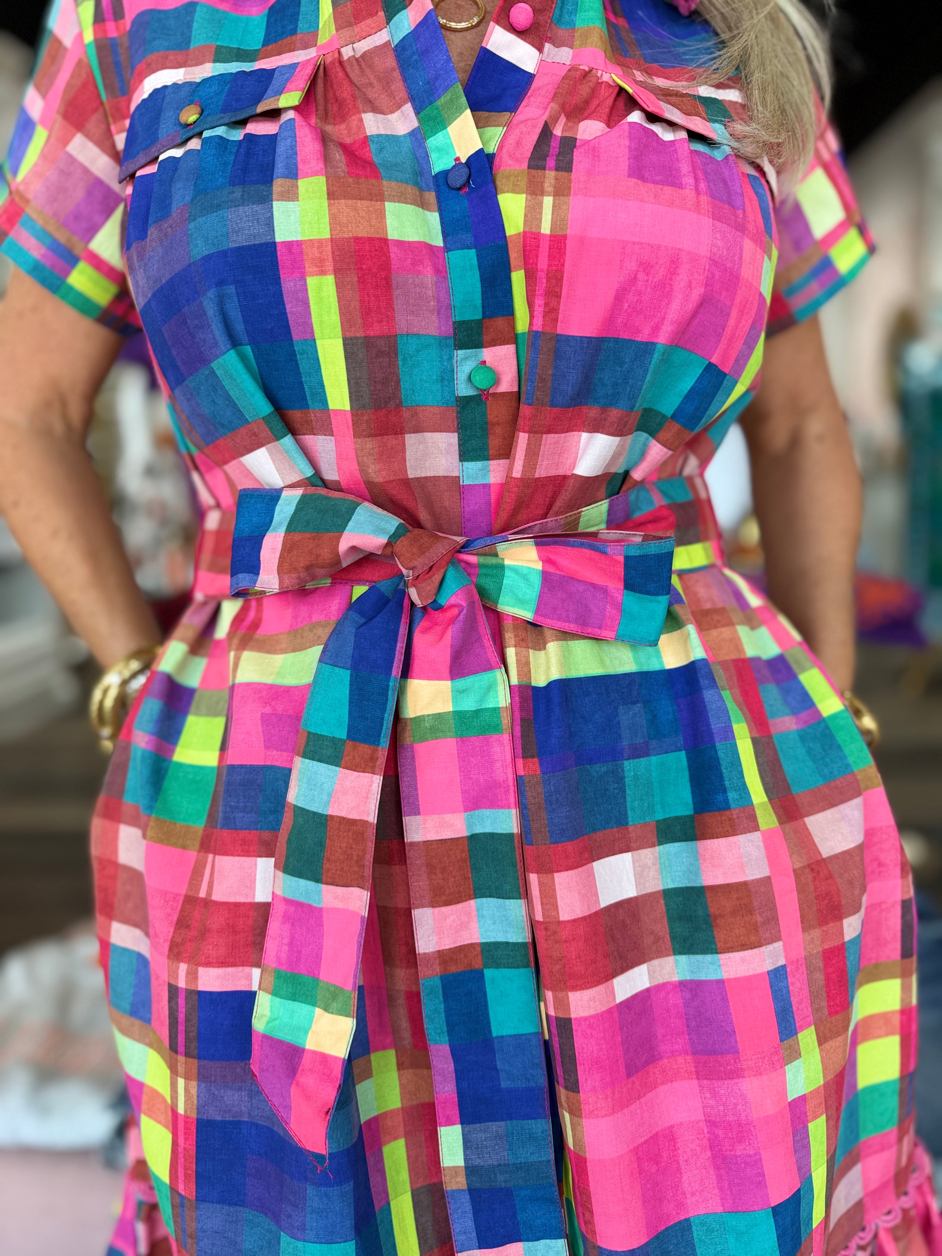 Alden Adair Rachel Dress Circus Plaid