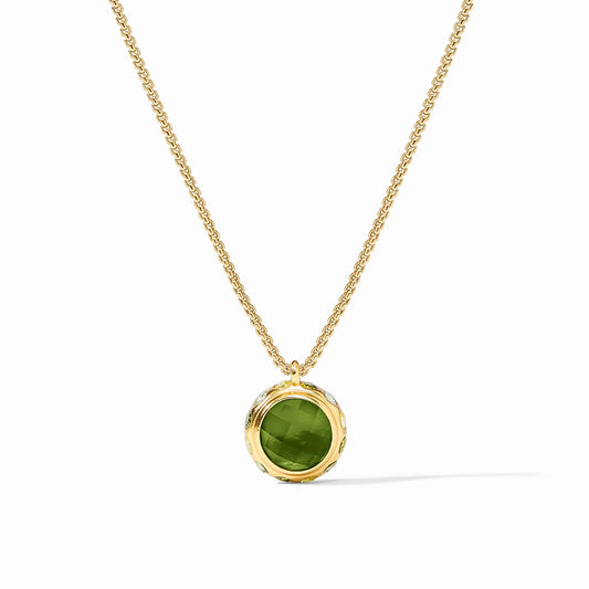 Julie Vos Rainbow Delicate Necklace Iridescent Palmetto Green
