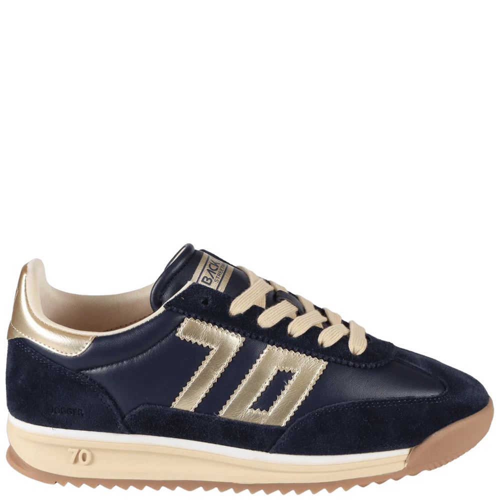 Back 70 JOGGER N in Navy Gold Sneakers