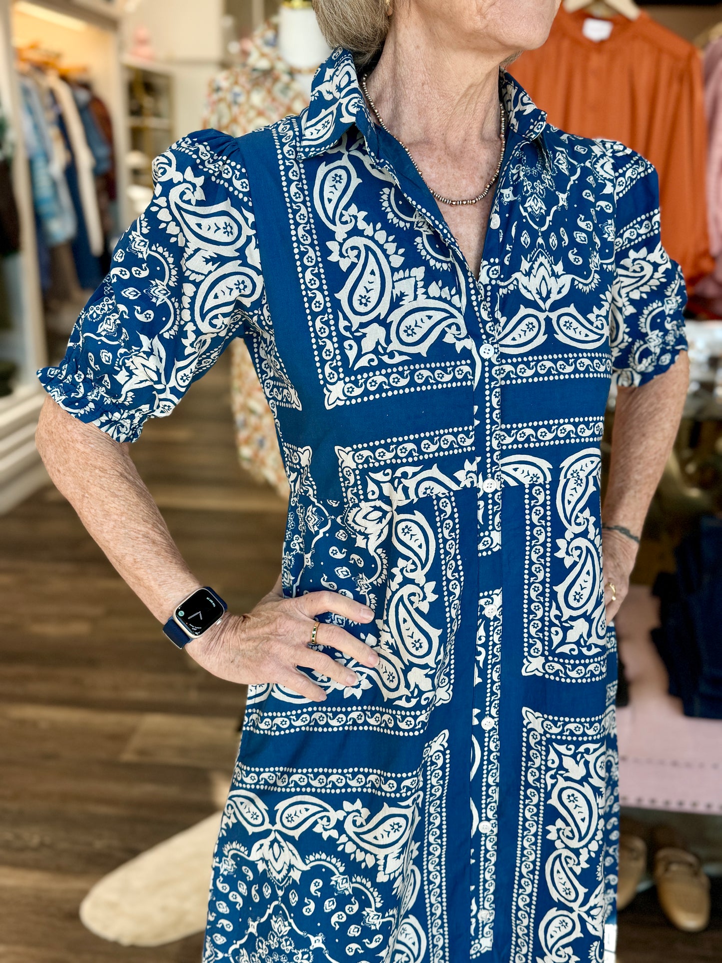 Victoria Dunn Clara the Label Paloma Royal Flora Maxi Dress