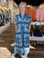 Victoria Dunn Clara the Label Paloma Royal Flora Maxi Dress