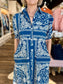 Victoria Dunn Clara the Label Paloma Royal Flora Maxi Dress