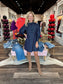 Lilith Denim High Neck Mini Dress