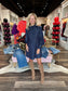 Lilith Denim High Neck Mini Dress