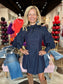 Lilith Denim High Neck Mini Dress