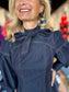 Lilith Denim High Neck Mini Dress