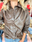 Boho Chic Brown Leather Top