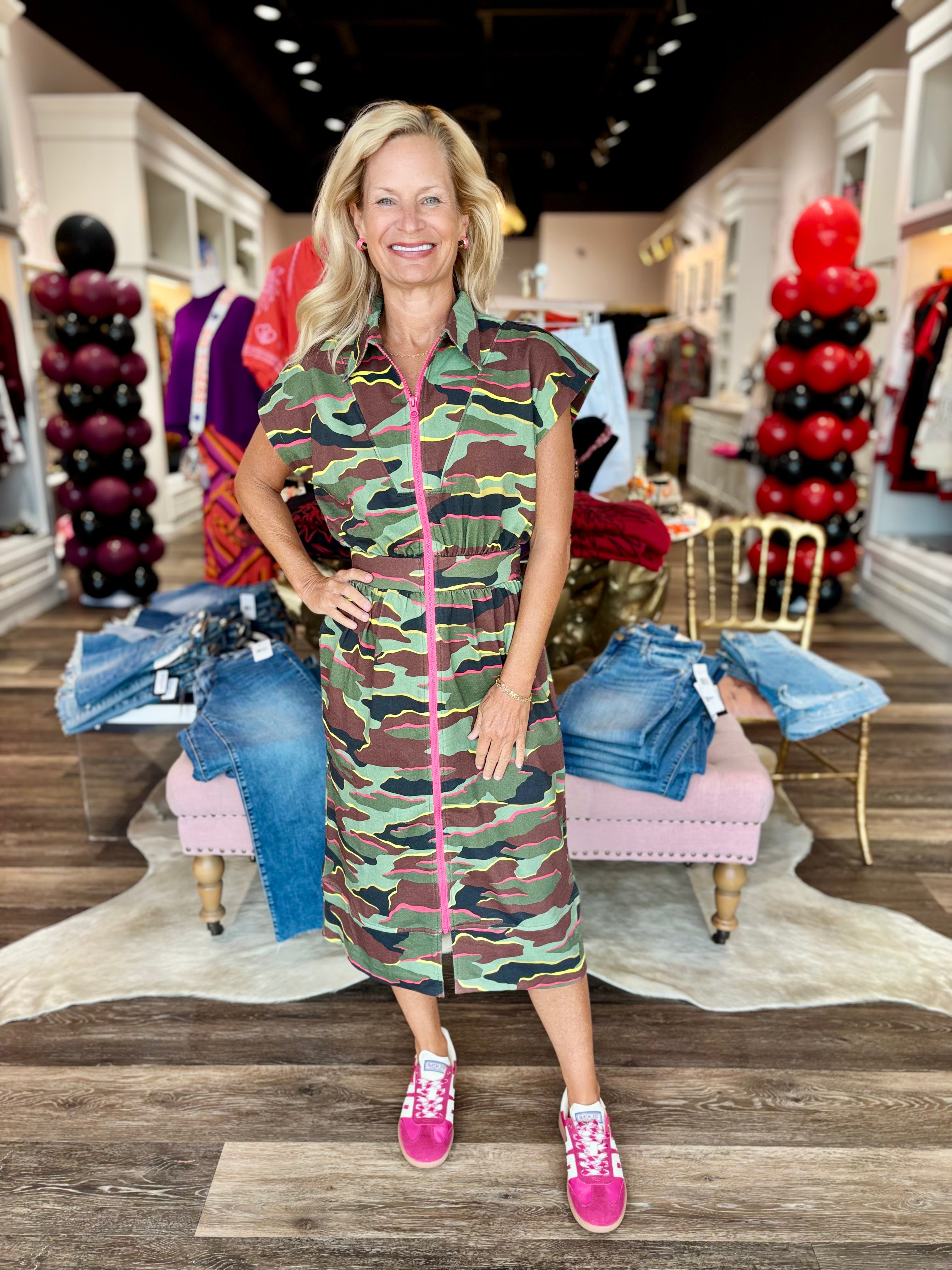Alden Adair Belle Dress Neon Camo