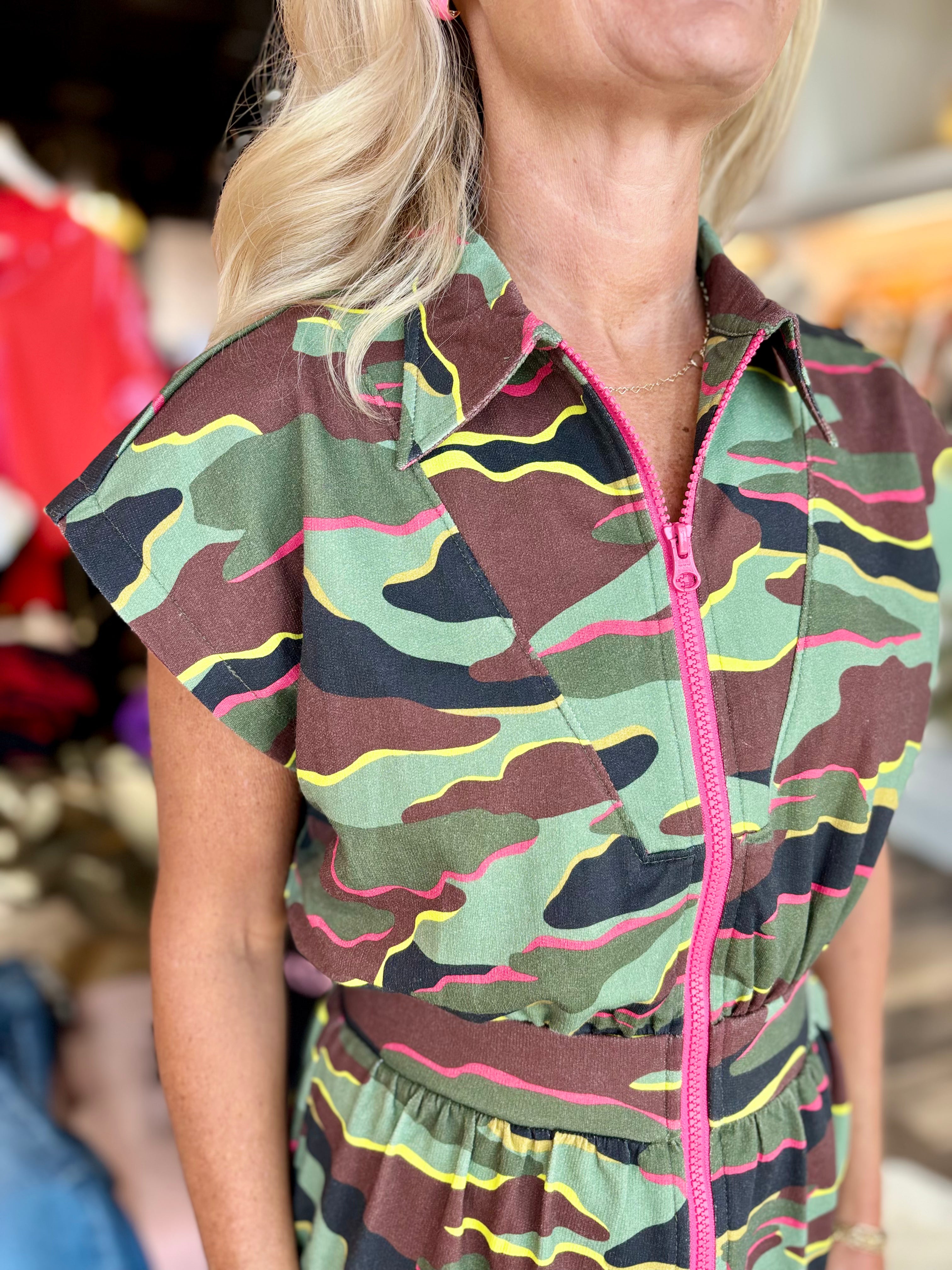 Alden Adair Belle Dress Neon Camo