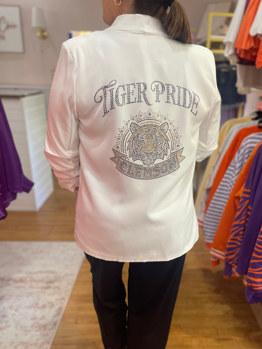 Clemson Tiger Pride Ruched Sleeve Blazer