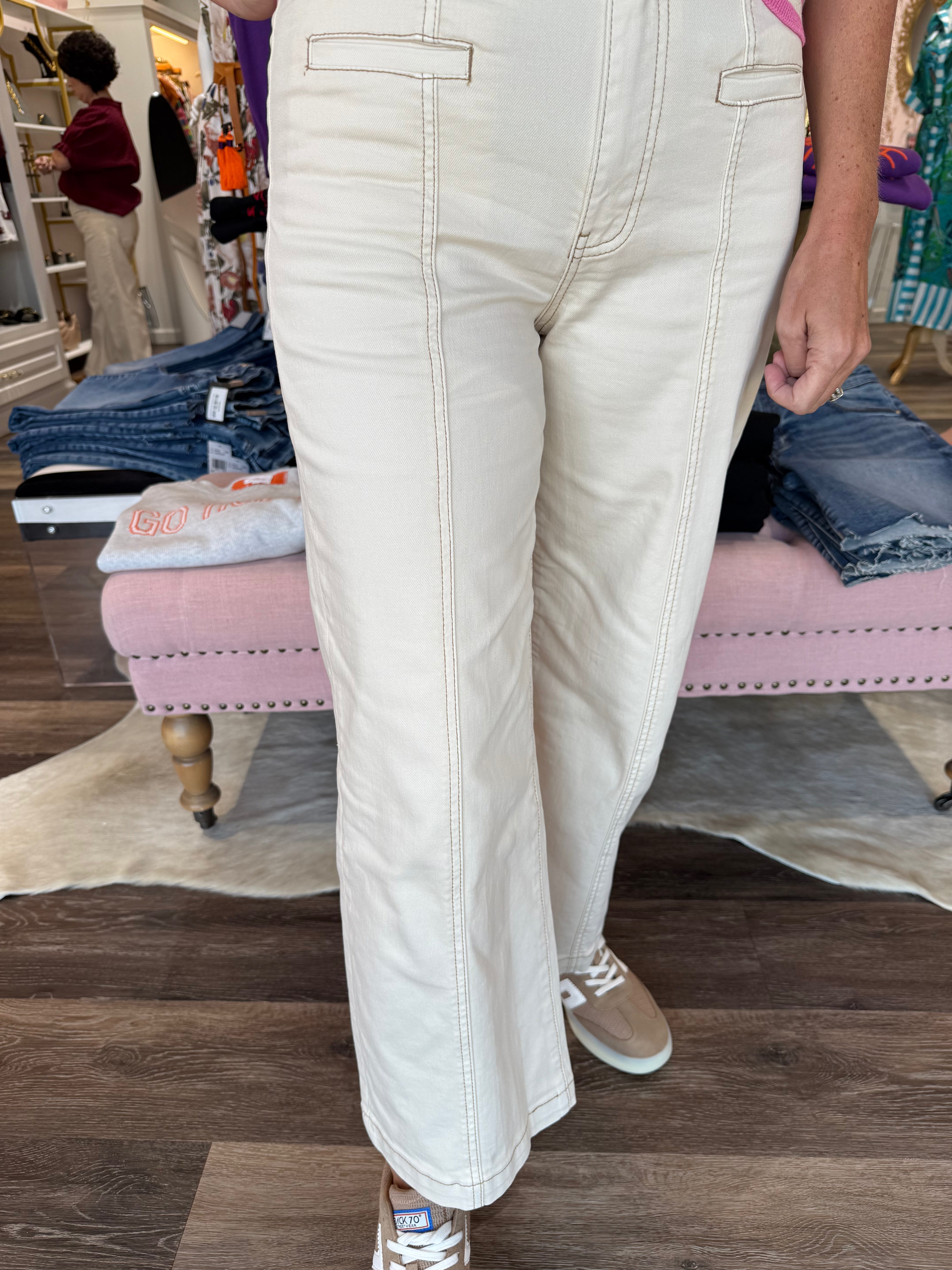 Kut Meg High Rise Wide Leg w/ Welt Pockets