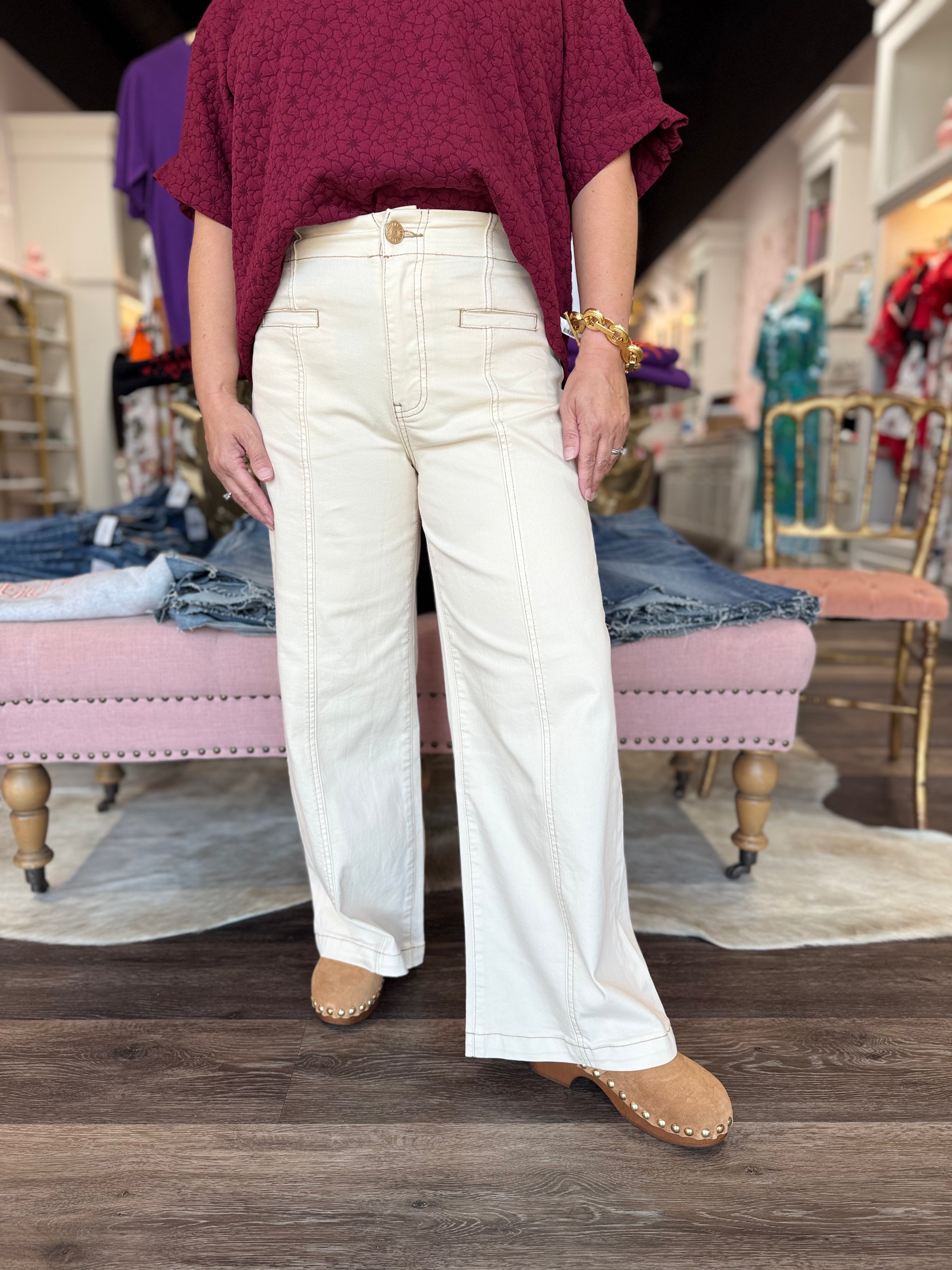 Kut Meg High Rise Wide Leg w/ Welt Pockets