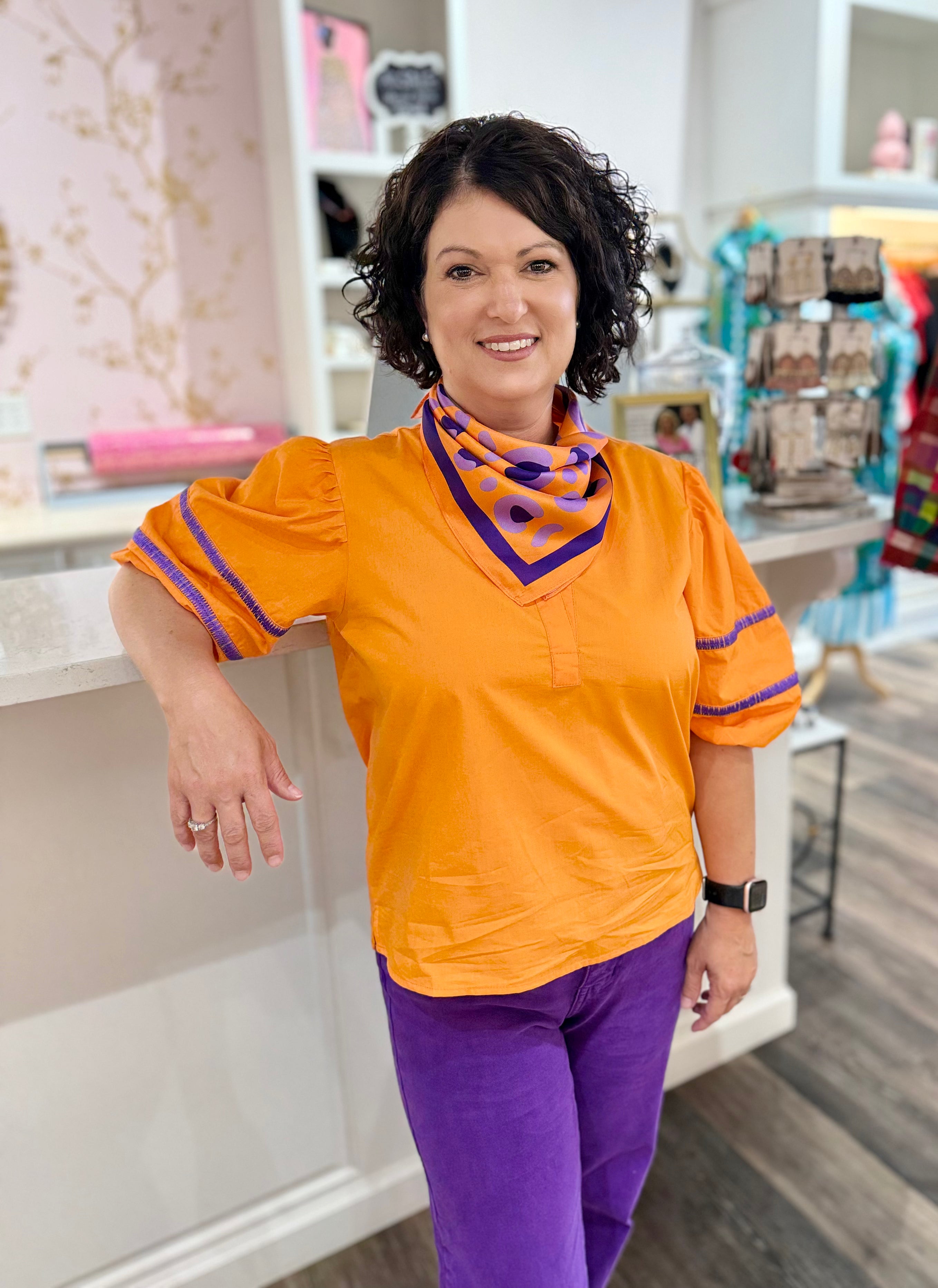 Clemson Bandana Gameday Scarf Cheetah