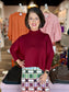 Briton Court Sophia Oversized One Size Sweater Mulberry Wine