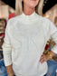 Charlie B Jacquard Mock Neck Ski Sweater - Ecru