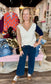 Charlie B Charlie B Colorblock V-Neck Sweater