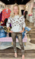 Charlie B  Mock Neck Sweater with Animal Sequins Detail