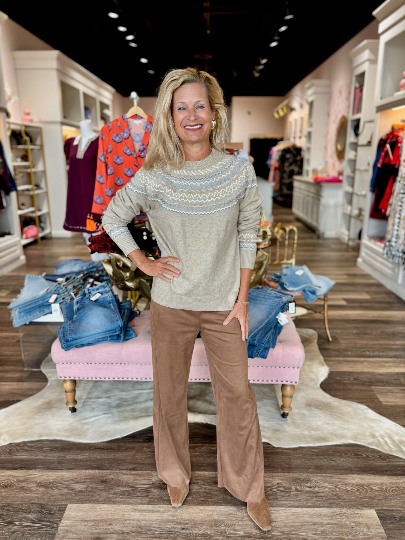 Charlie B Mock Neck Sweater Oat