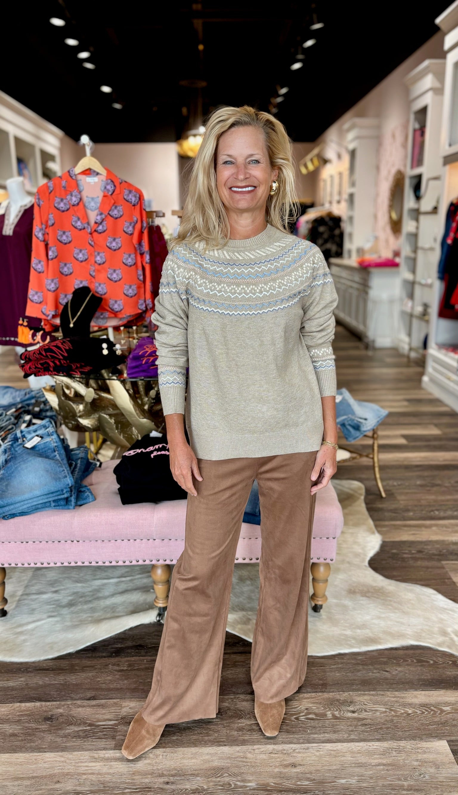 Charlie B Mock Neck Sweater Oat