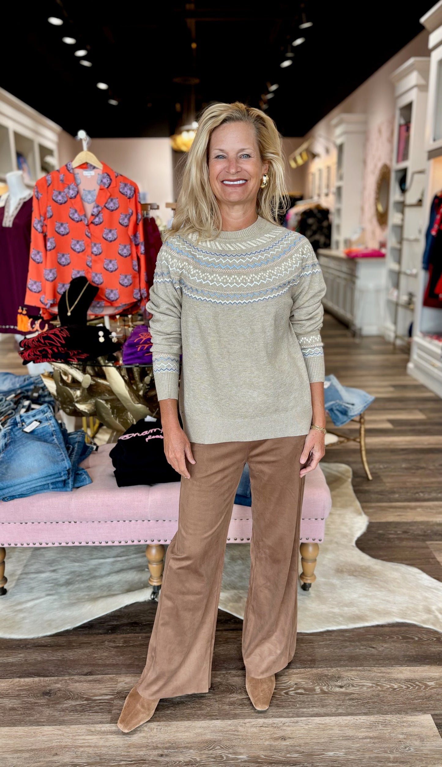 Charlie B Mock Neck Sweater Oat