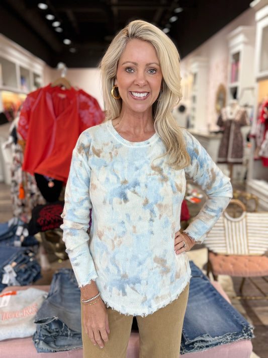 Charlie B Printed Reversible Sweater Vapor