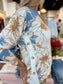 Charlie B Printed Sweater with Side Buttons Brume Mist