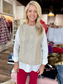 Charlie B Foiled Crew Neck Fooler Vest Gold