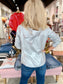 Charlie B Plush Knit Hoodie Sweater Silver Shimmer
