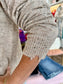 Charlie B V-Neck Fooler Sweater Oat Flecks