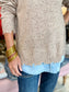 Charlie B V-Neck Fooler Sweater Oat Flecks