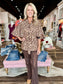 Boho Chic Animal Print Belted Cape
