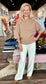 Charlie B Elbow Sleeve Balloon Shape Sweater Sesame
