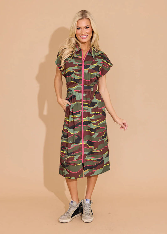 Alden Adair Belle Dress Neon Camo