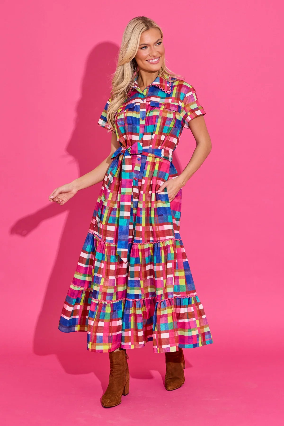 Alden Adair Rachel Dress Circus Plaid