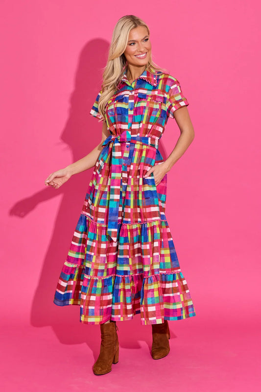 Alden Adair Rachel Dress Circus Plaid