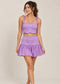 Ric Rac Trim Crop Top & Ruffle Skort Set