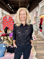 Charlie B Long Sleeved Fancy Chiffon Buttoned Shirt Black