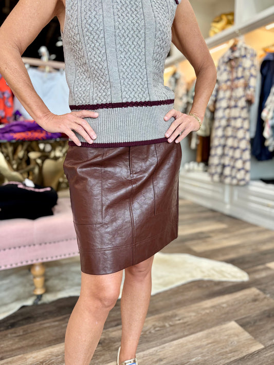 Faux Leather Skirt