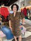 Emily McCarthy Hampton Mini Dress Tiger Jacquard