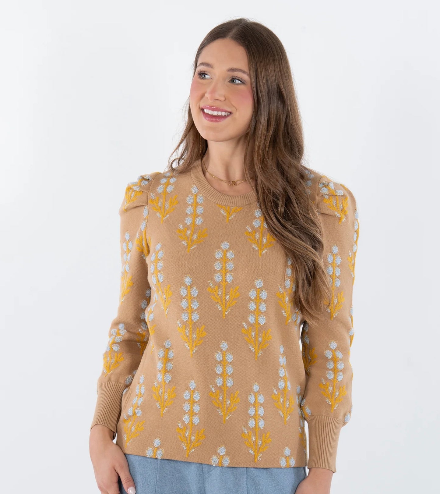 Emily McCarthy Julia Sweater Bluebonnet