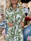 La Plage Town Midi Dress- Bali Floral Pesto