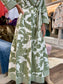 La Plage Town Midi Dress- Bali Floral Pesto