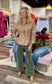 Moss High Rise Crop Wide Pocket Corduroy Pants